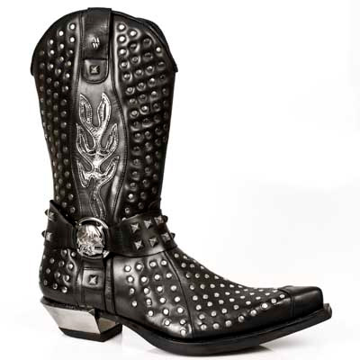New Rock - M-7928-S1 Des bottes de cow-boy - Noir/Gris